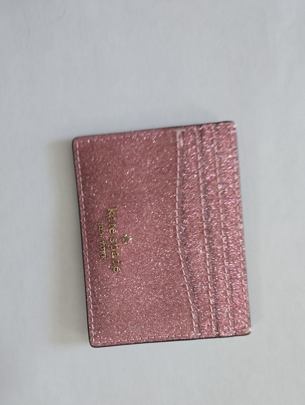kate spade Rose Pink Glitter Card Case